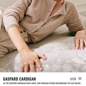 Sezane Gaspard Cardigan in Beige